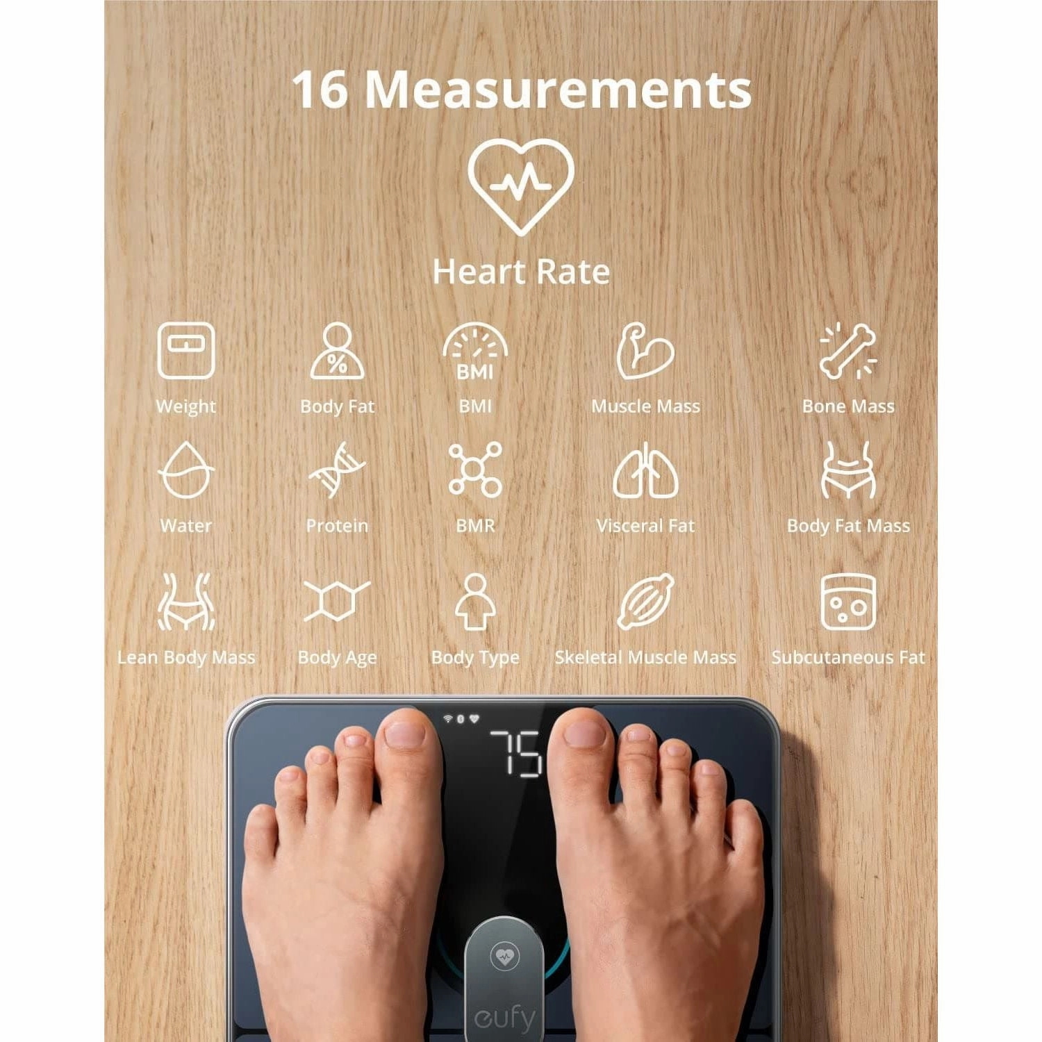 Eufy Smart Scale P2 Pro, Digital Bathroom Scale with Wi-Fi Bluetooth