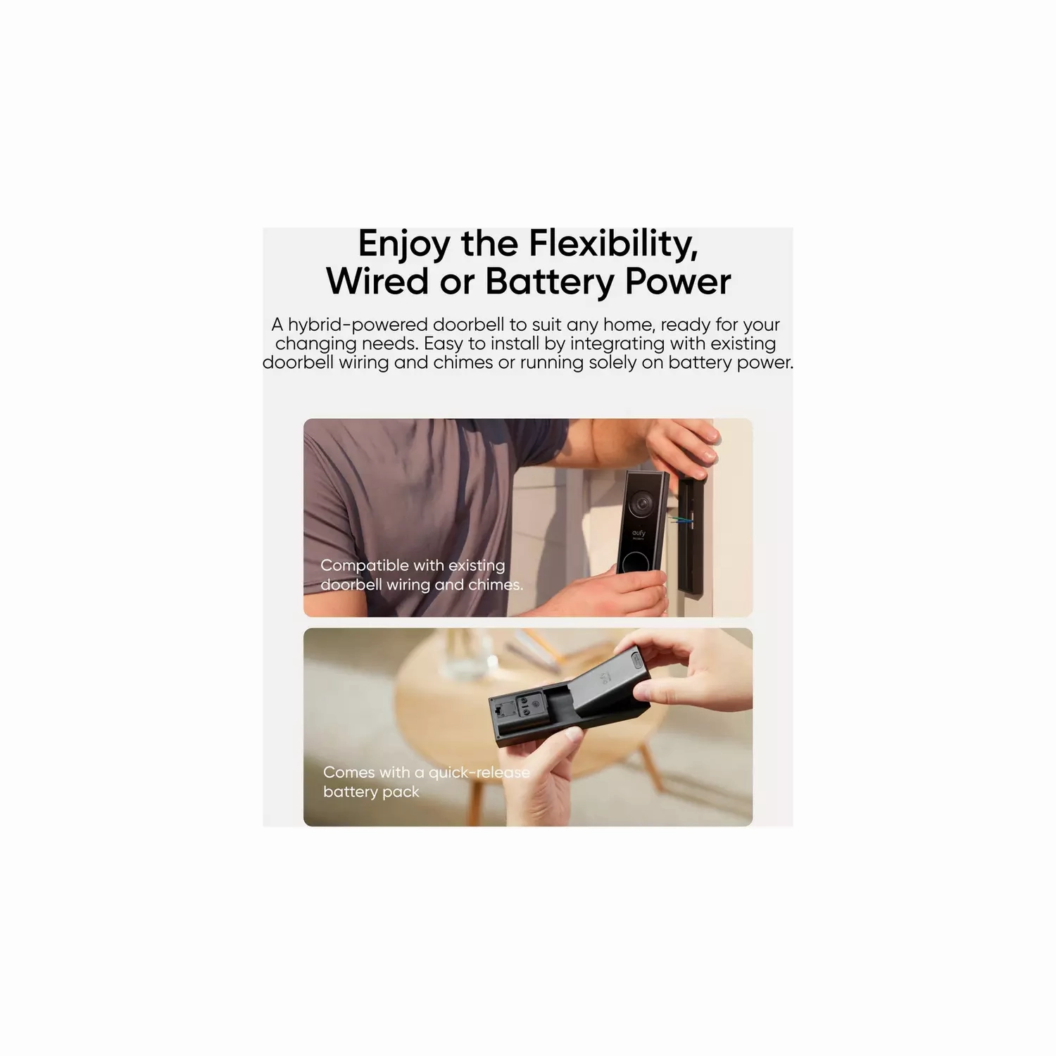 eufy Video Doorbell Dual Camera 2K with Chime