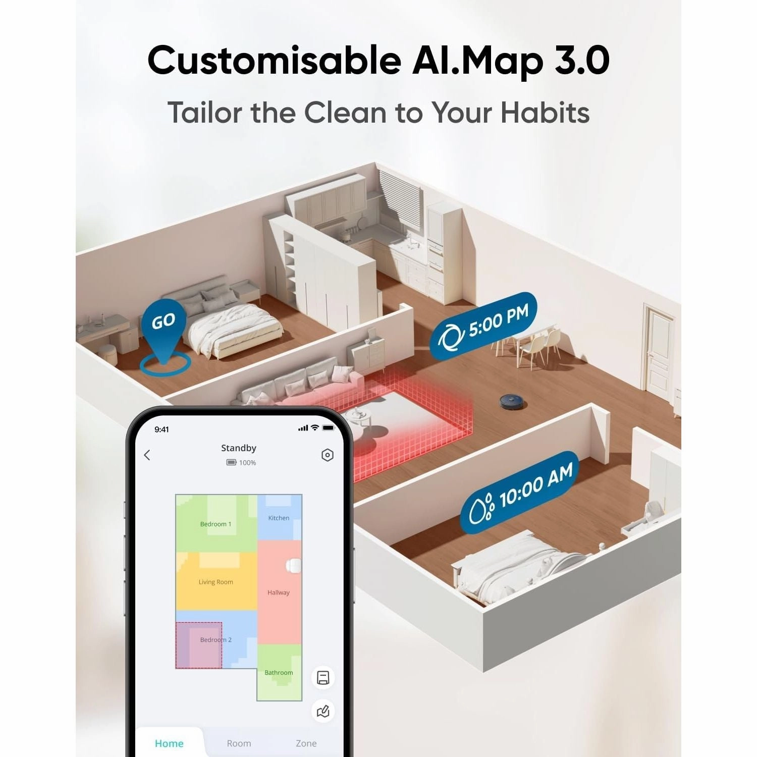 eufy X10 Pro Omni Robot Vacuum Cleaner with Mop - 8,000 Pa, Dual Mops, Auto-Lift, Carpet Detection, AI Obstacle Avoidance, Self-Emptying & Self-Refilling
