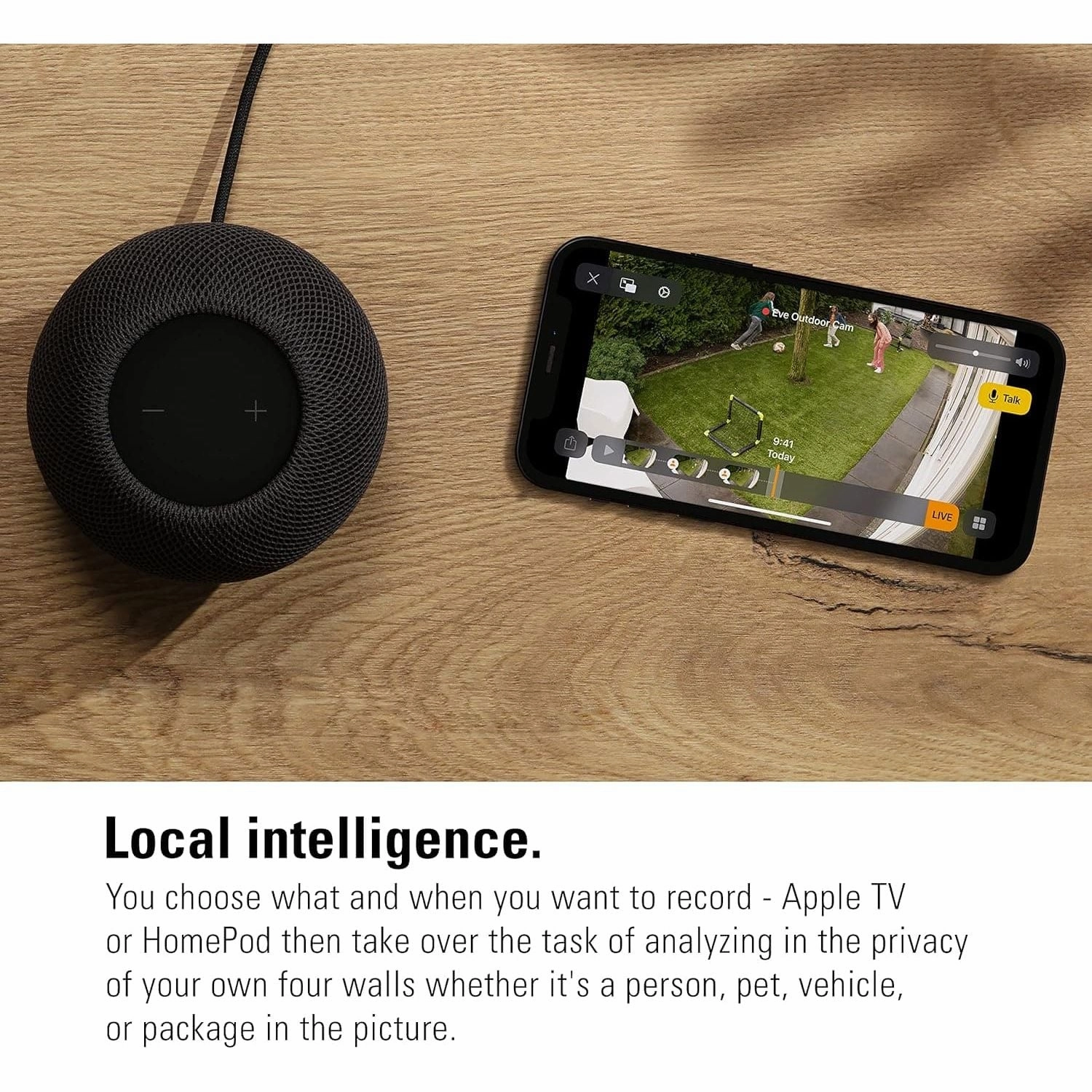 Eve Outdoor Cam - 1080p Wi-Fi Floodlight Camera with Night Vision, HomeKit Secure Video, Motion Sensor, Two-Way Communication, Flexible Installation