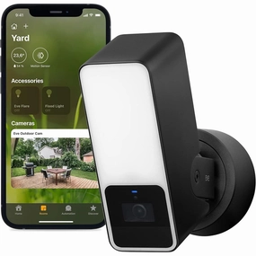 Eve Outdoor Cam - 1080p Wi-Fi Floodlight Camera with Night Vision, HomeKit Secure Video, Motion Sensor, Two-Way Communication, Flexible Installation xbox console, buy xbox series x, xbox accessories online