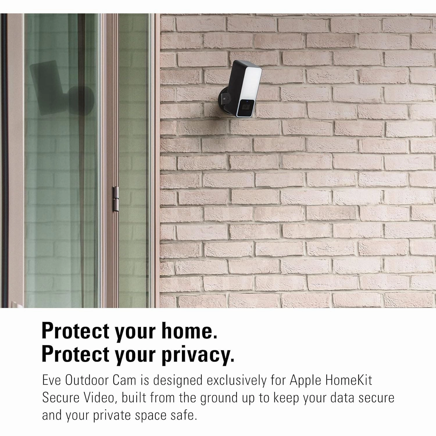 Eve Outdoor Cam - 1080p Wi-Fi Floodlight Camera with Night Vision, HomeKit Secure Video, Motion Sensor, Two-Way Communication, Flexible Installation