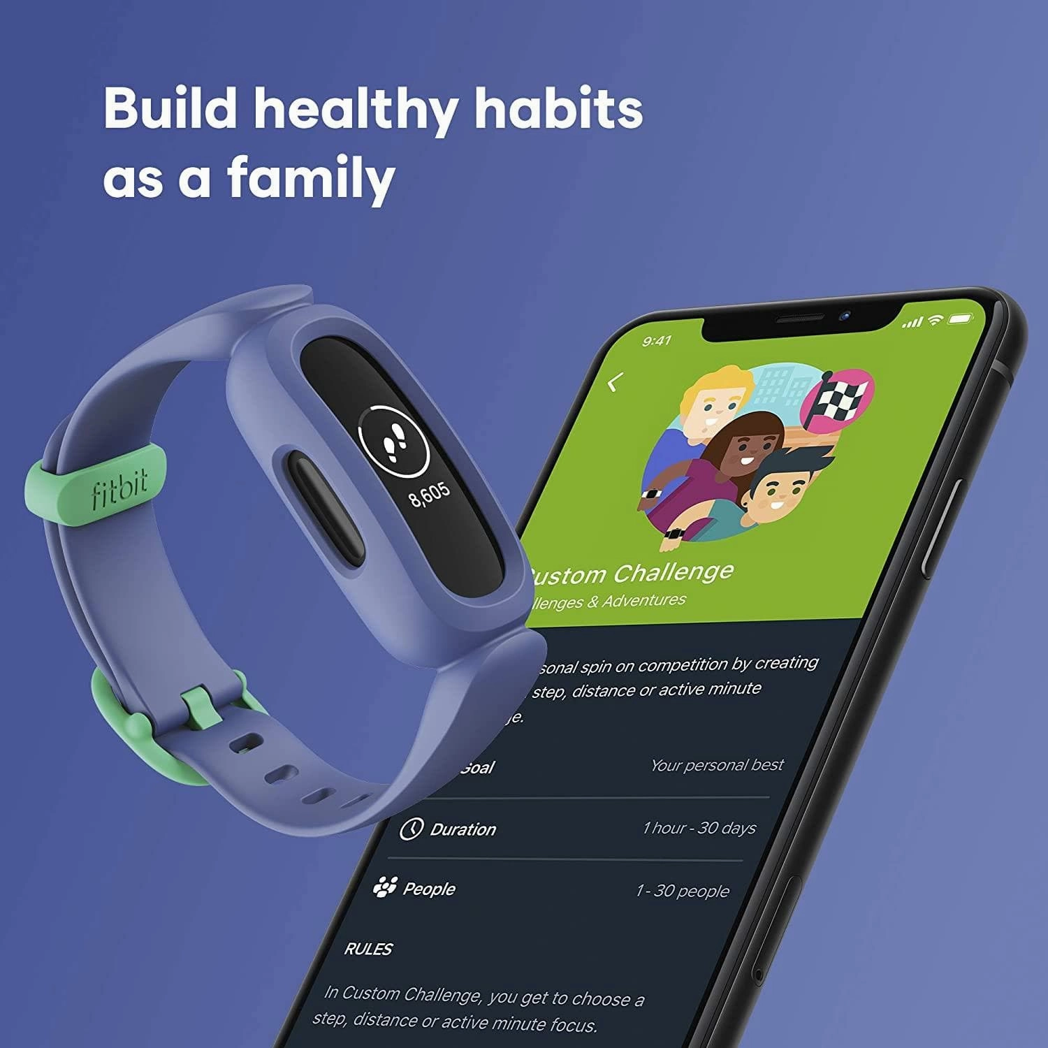 Fitbit Ace 3 Kids Activity Tracker - Blue / Green