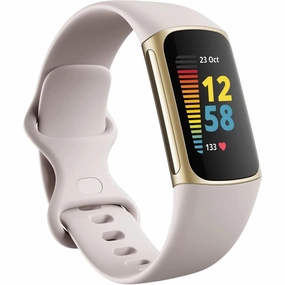 Fitbit Charge 5 Fitness Tracker - Gold / White nintendo switch oled, nintendo switch deals, joy-con accessories