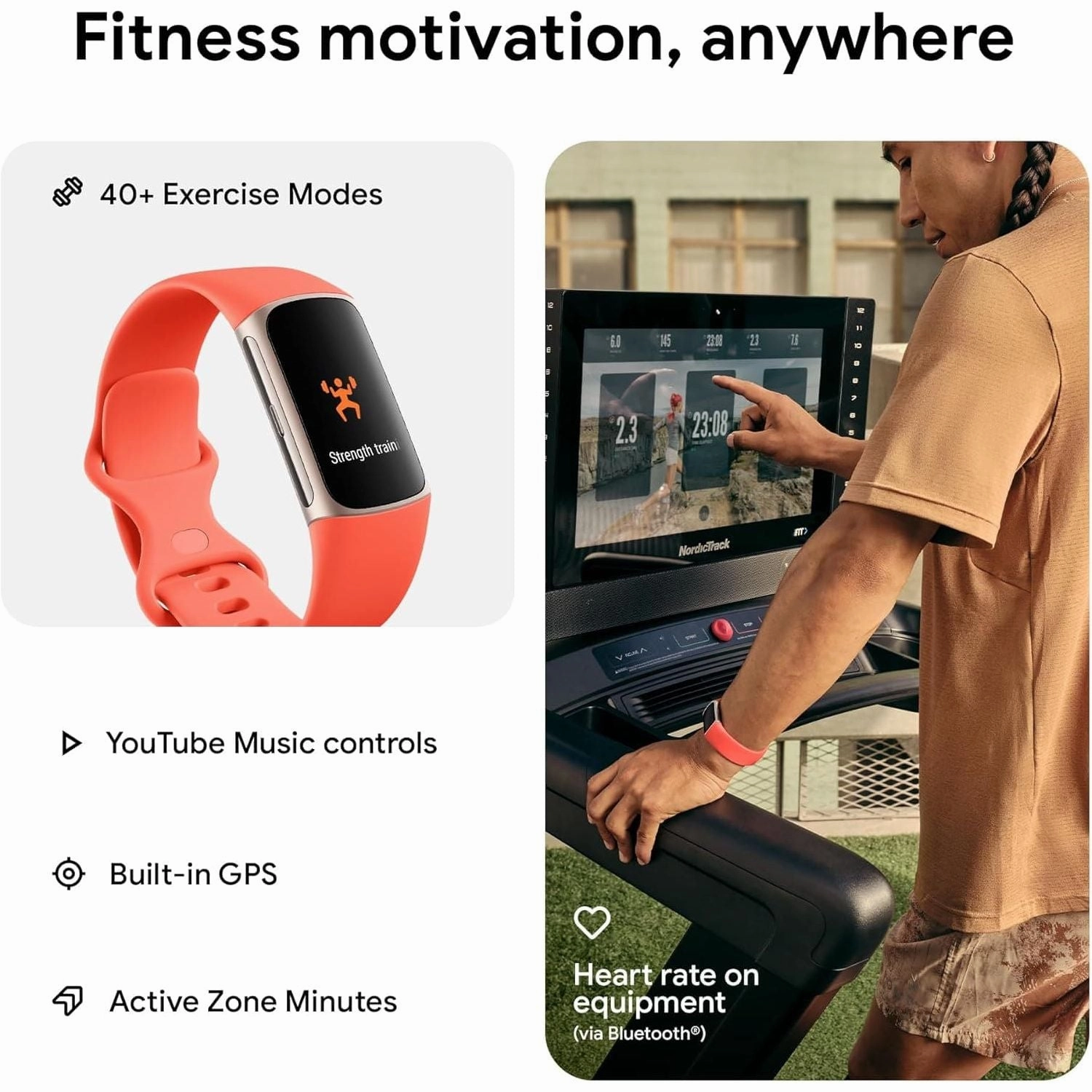 Fitbit Charge 6 Fitness Tracker - Coral