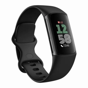 Fitbit Charge 6 Fitness Tracker - Obsidian/Black, Silicone Strap, Universal nintendo switch oled, nintendo switch deals, joy-con accessories