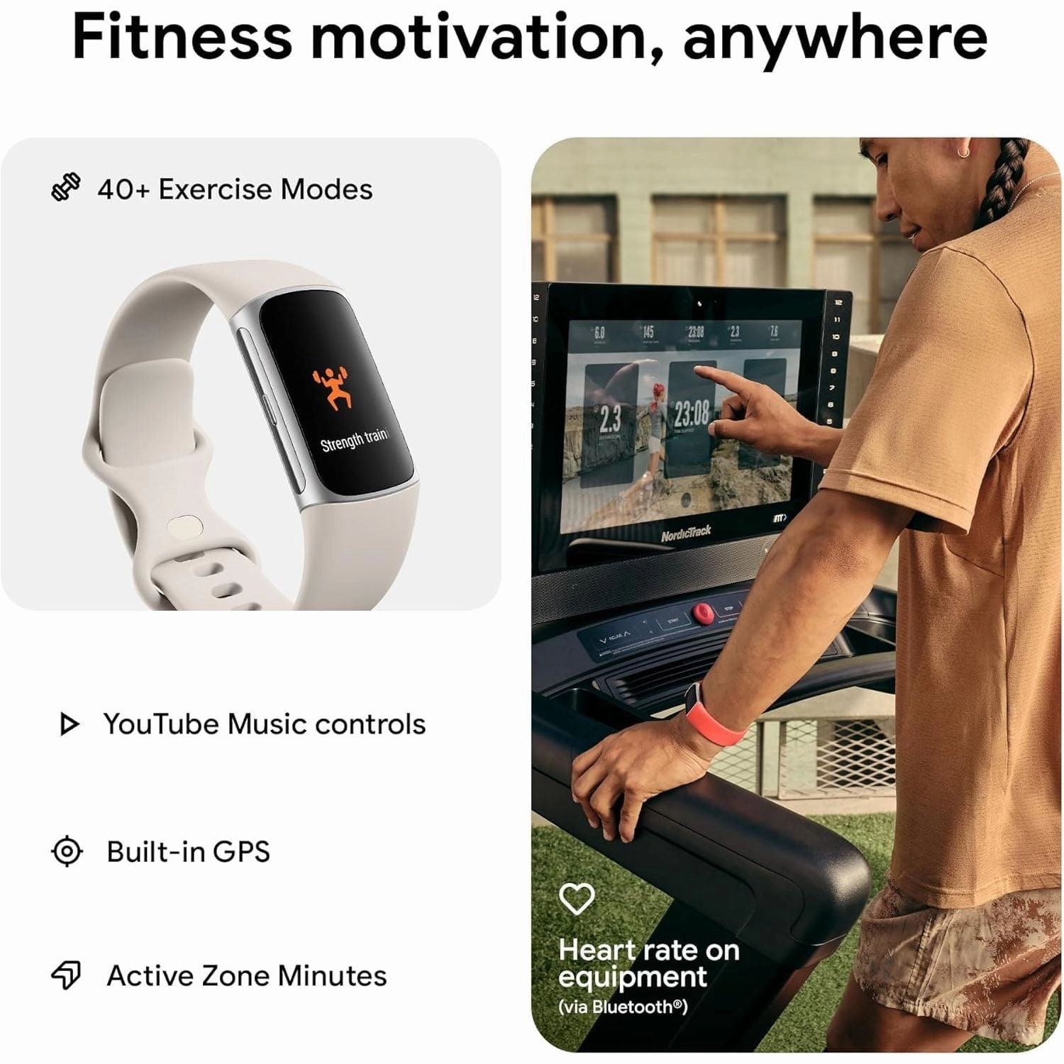 Fitbit Charge 6 Fitness Tracker - Porcelain