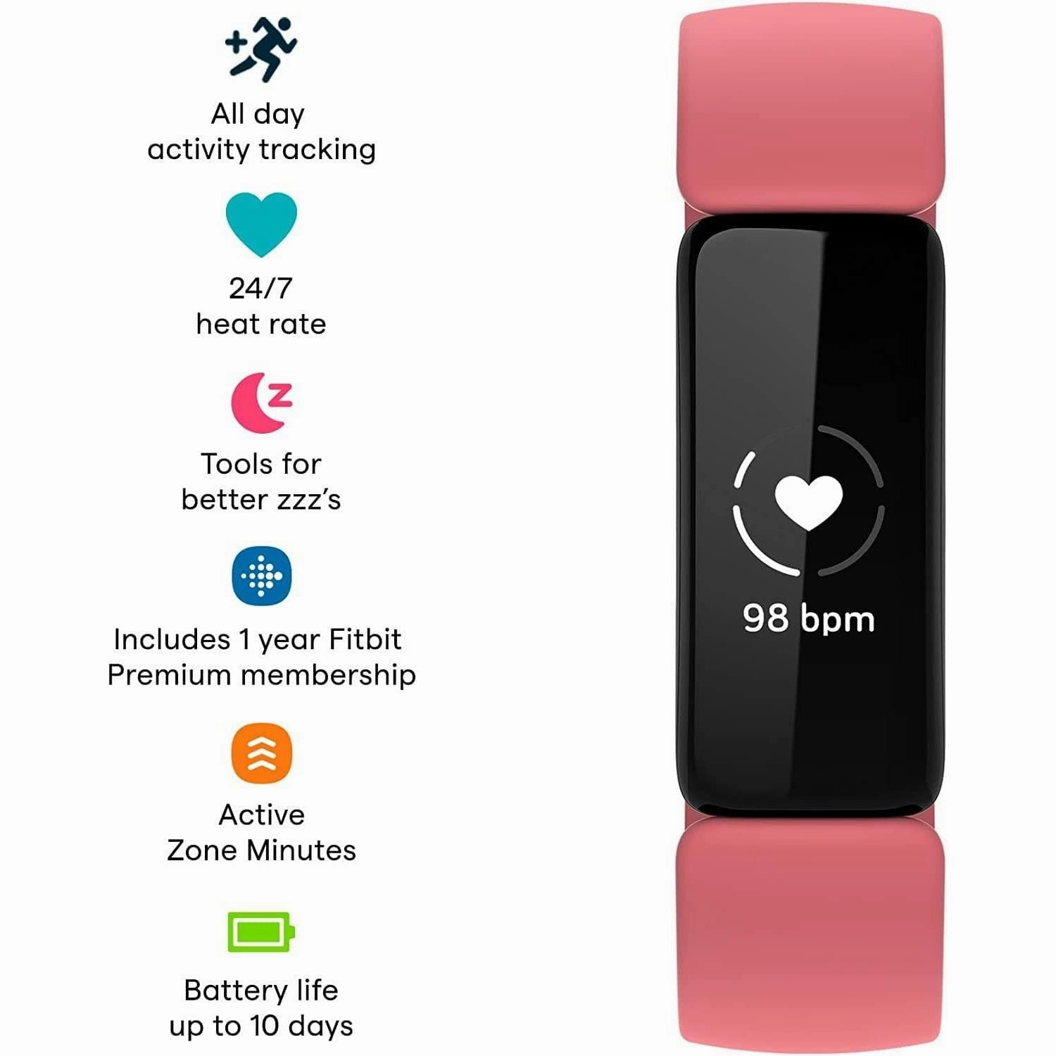 Fitbit Inspire 2 Smart Watch - Desert Rose