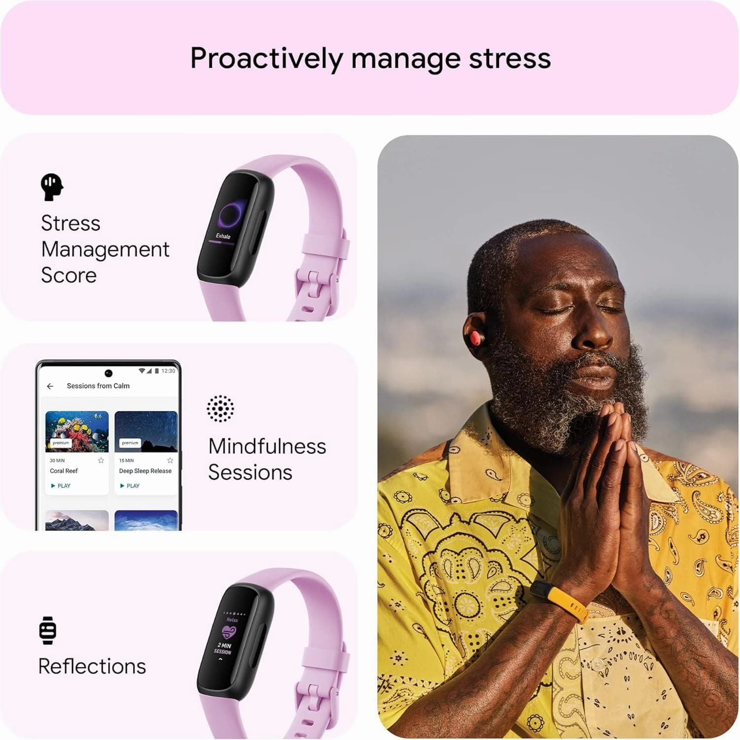 Fitbit Inspire 3 Fitness Tracker - Lilac