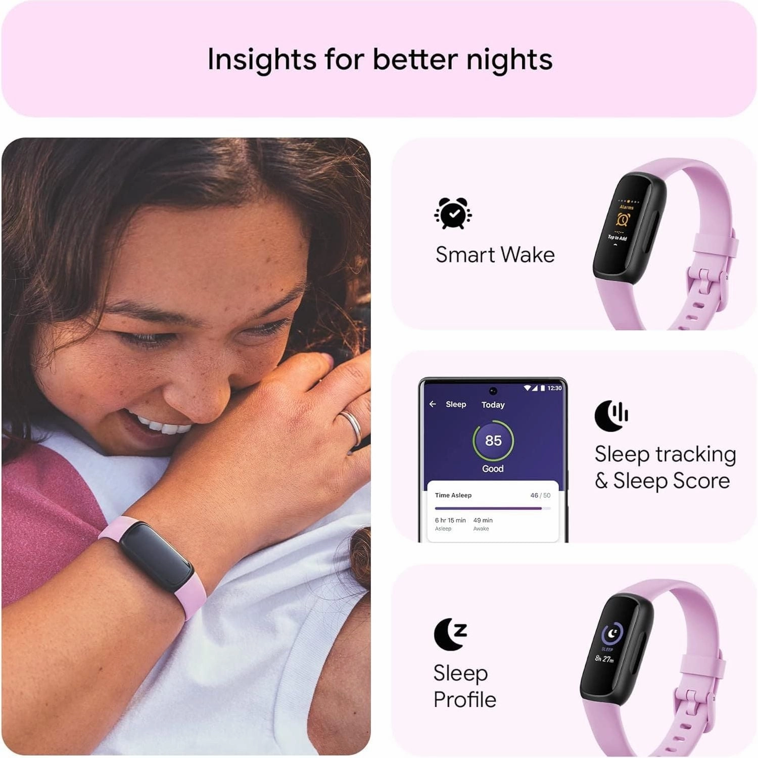 Fitbit Inspire 3 Fitness Tracker - Lilac