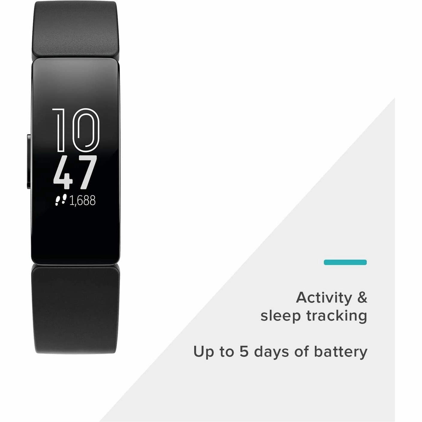 Fitbit Inspire Health & Fitness Tracker, One Size - Black