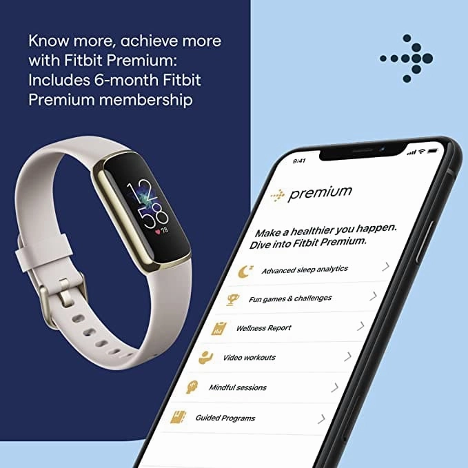 Fitbit Luxe Health & Fitness Tracker ( Soft Gold) , Stress Management Tools and up to 5 Days Battery