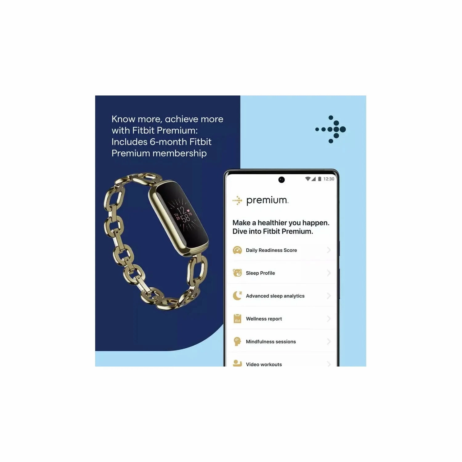 Fitbit Luxe Special Edition Smart Watch - Soft Gold Peony