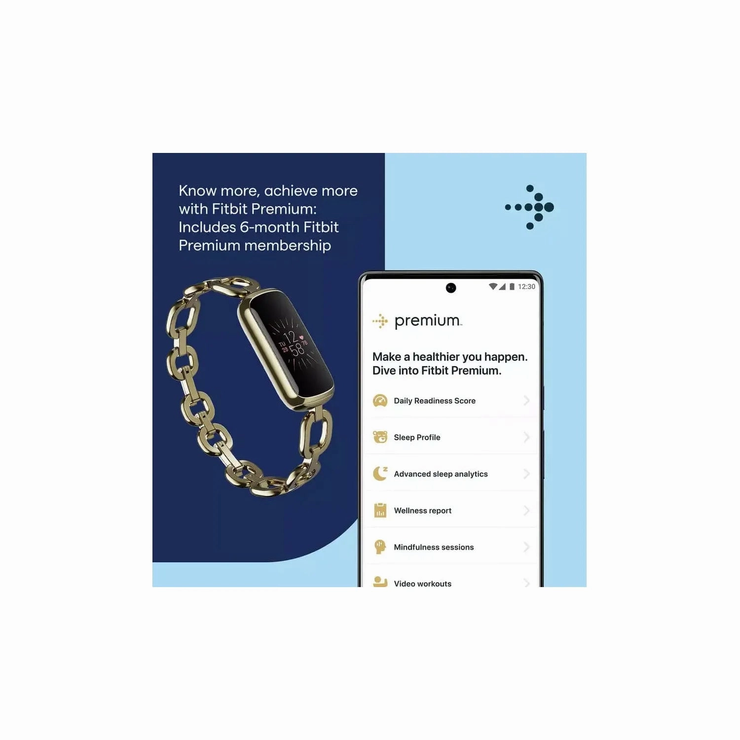 Fitbit Luxe Special Edition Smart Watch - Soft Gold Peony