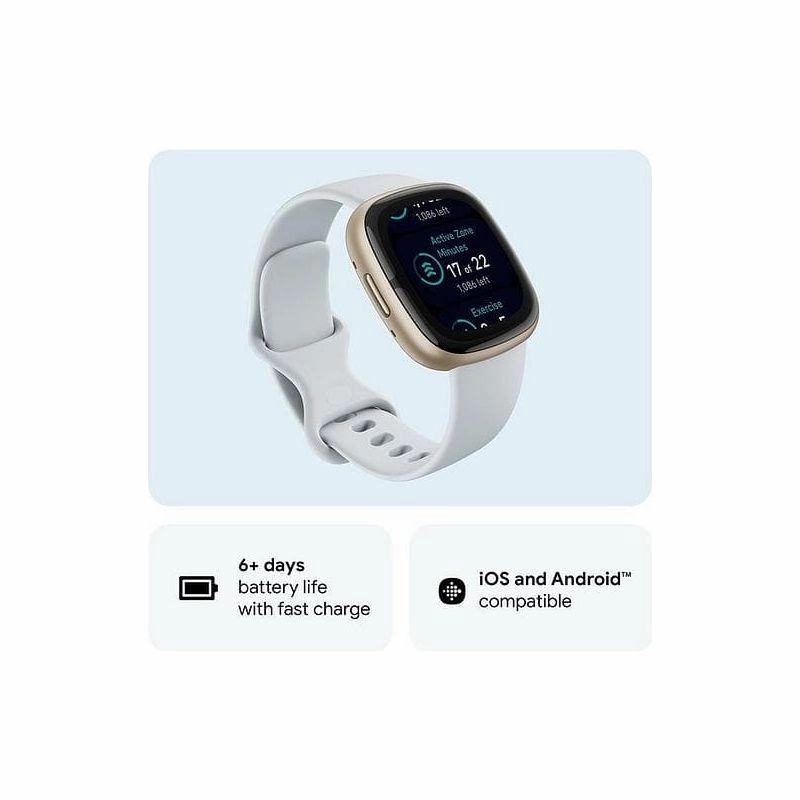 Fitbit Sense 2 Smart Watch - Blue Mist/ Soft Gold