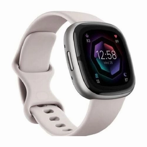 Fitbit Sense 2 Smart Watch - Lunar White/Platinum