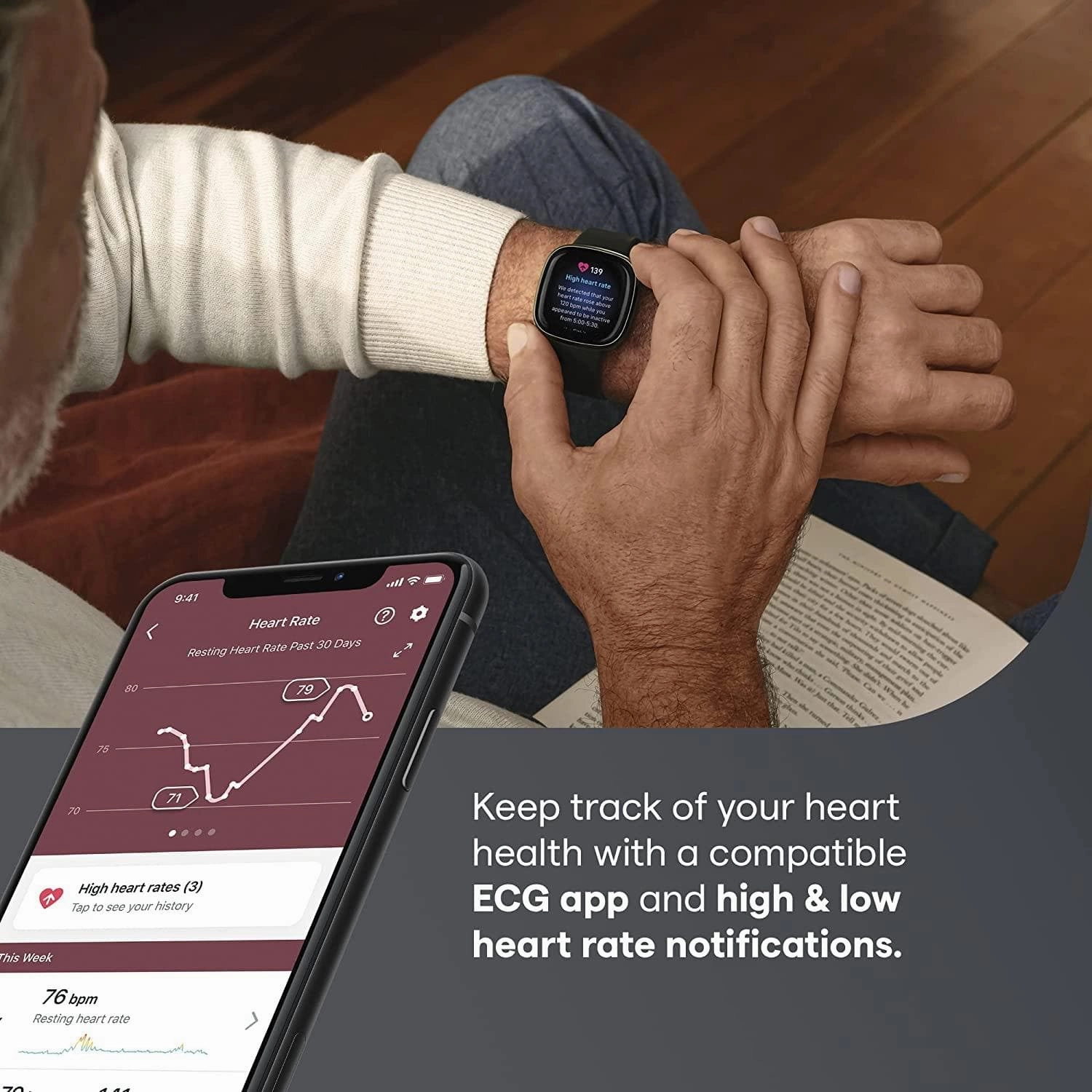 Fitbit Sense Smart Watch - Carbon Graphite