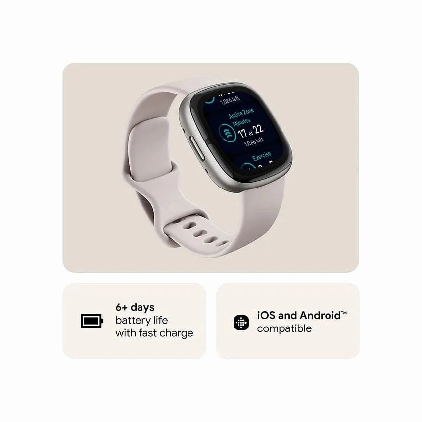 Fitbit Sense Smart Watch - Lunar White