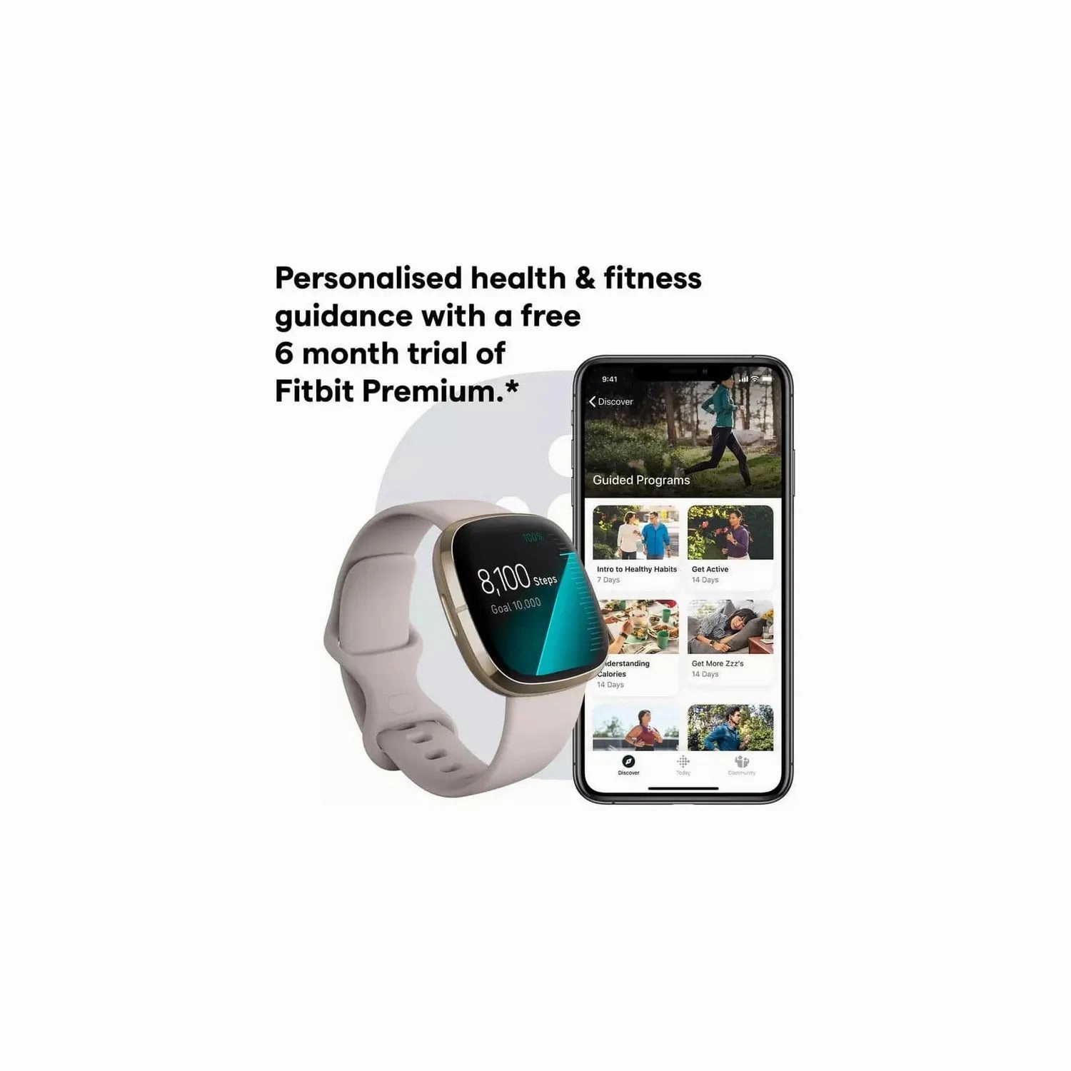 Fitbit Sense Smart Watch - Lunar White