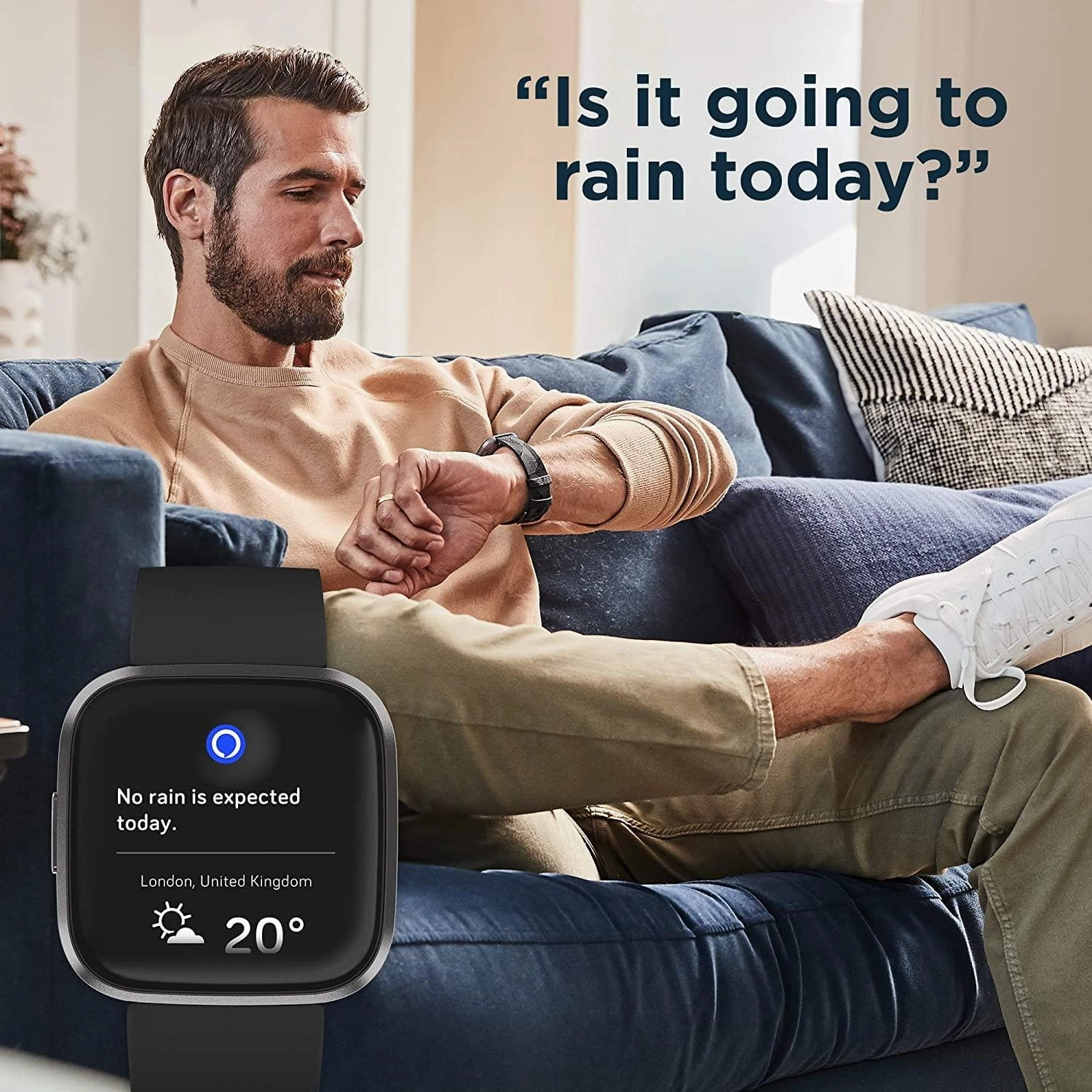 Fitbit Versa 2 Health & Fitness Smartwatch with Voice Control, Sleep Score & Music
