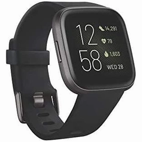 Fitbit Versa 2 Smart Watch - Carbon Alu / Black Band nintendo switch oled, nintendo switch deals, joy-con accessories