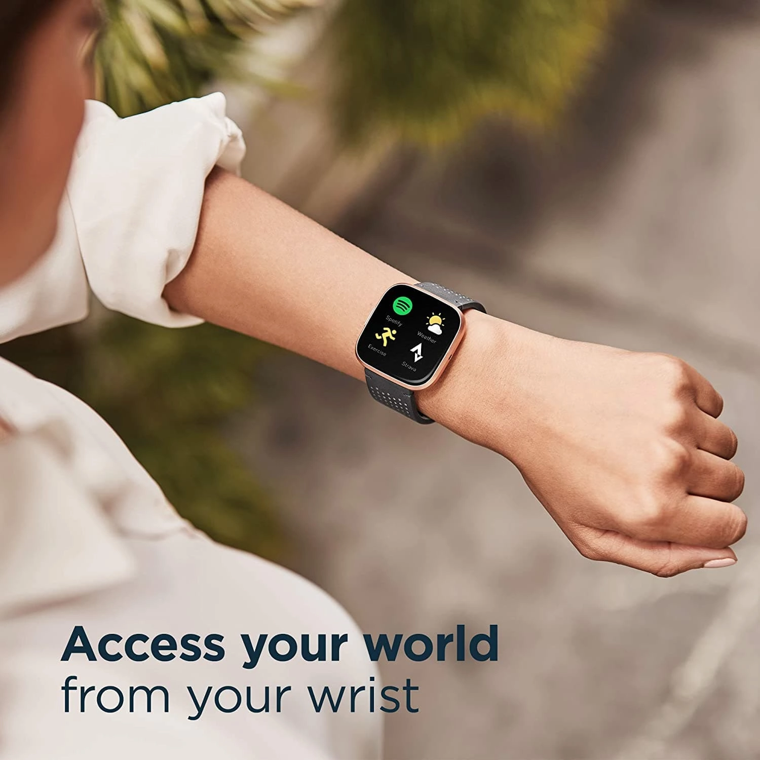 Fitbit Versa 2 Smart Watch - Carbon Alu / Black Band