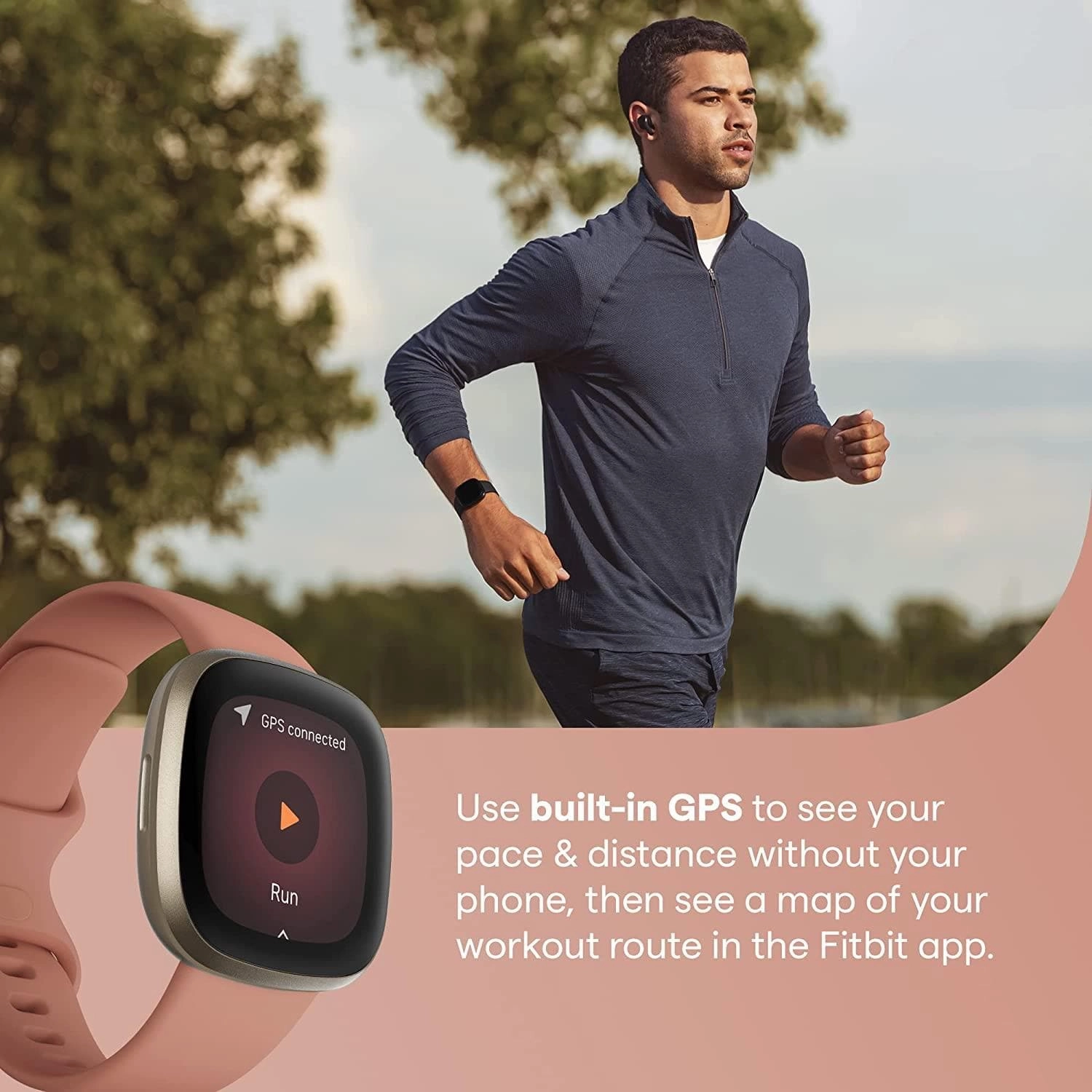 Fitbit Versa 3 Smart Watch - Pink Clay