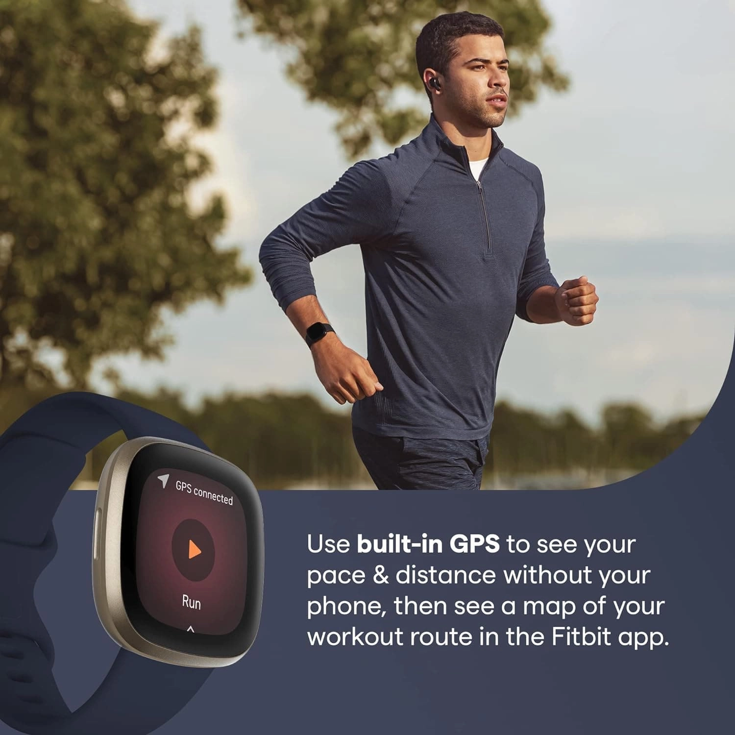 Fitbit Versa 3 Smartwatch  GPS, Heart Rate, Voice Assistant, 6  Days Battery