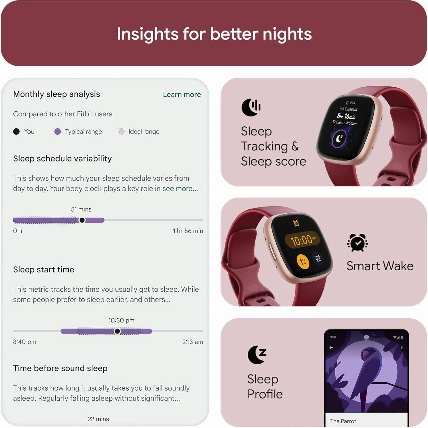 Fitbit Versa 4 Fitness Smartwatch with built-in GPS and up to 6 days battery life - compatible with Android and iOS.