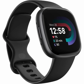 Fitbit Versa 4 Smart Watch - Black/Graphite nintendo switch oled, nintendo switch deals, joy-con accessories