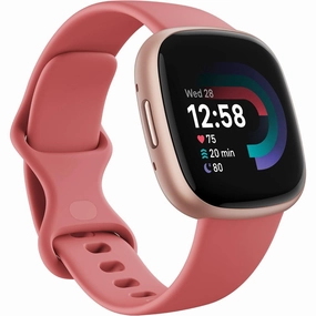 Fitbit Versa 4 Smart Watch - Pink Sand / Copper Rose nintendo switch oled, nintendo switch deals, joy-con accessories