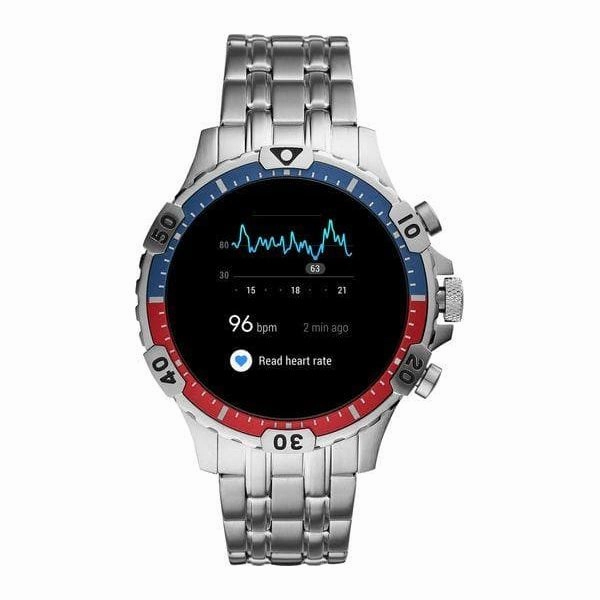 FOSSIL Garrett HR FTW4040 - Stainless Steel, 46 mm