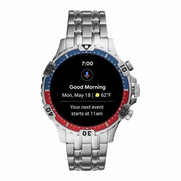 FOSSIL Garrett HR FTW4040 - Stainless Steel, 46 mm