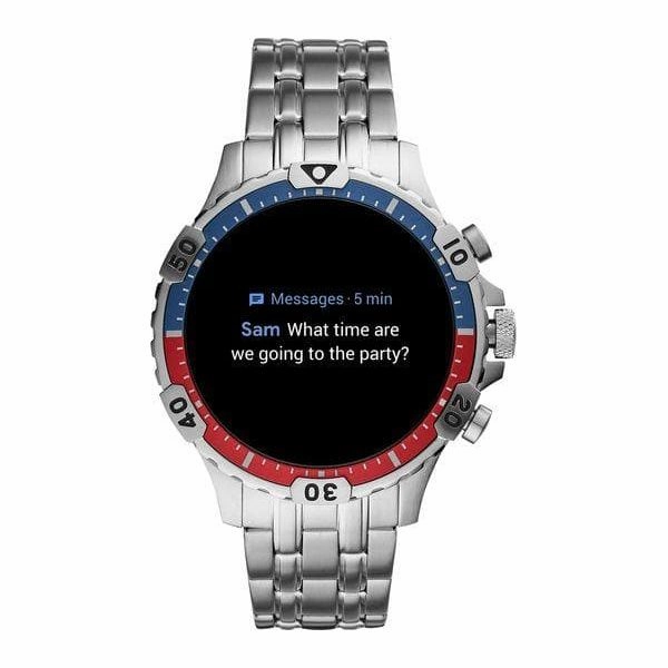 FOSSIL Garrett HR FTW4040 - Stainless Steel, 46 mm