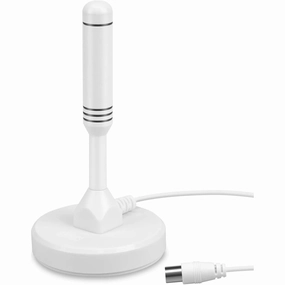 Freeview Indoor TV Aerial - August DTA240 - High Gain HD Portable Indoor Outdoor Digital Freeview TV Antenna for USB TV Tuner/DVB-T Television/DAB Radio/SD / 4K - With Magnetic Base [White] desktop computers, gaming desktop pc, all in one desktop deals