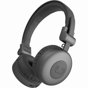 Fresh 'n Rebel Code Core Bluetooth Headphones - On-Ear, Wireless, 30 Hours Playtime, Microphone, Voice Assistant, Volume Control, Play/Pause Buttons, Foldable, Storm Grey earbuds and headphones, true wireless earbuds, noise cancelling earbuds