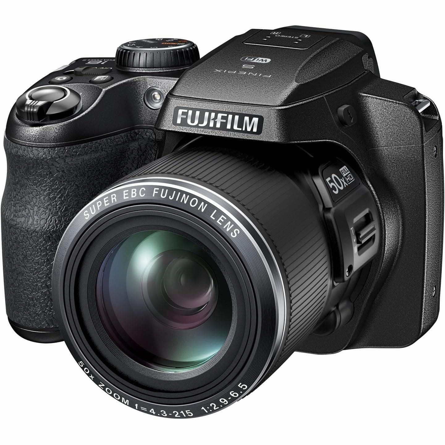 FujiFilm FinePix S9900W camera (16.2 MP, CMOS sensor, 5 axis image stabiliser for video photography, 1080p, Full HD, WiFi Data Transfer) - black