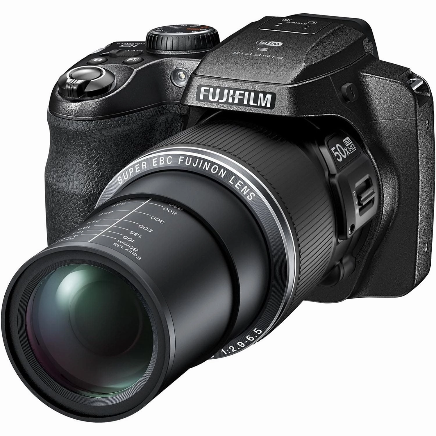 FujiFilm FinePix S9900W camera (16.2 MP, CMOS sensor, 5 axis image stabiliser for video photography, 1080p, Full HD, WiFi Data Transfer) - black