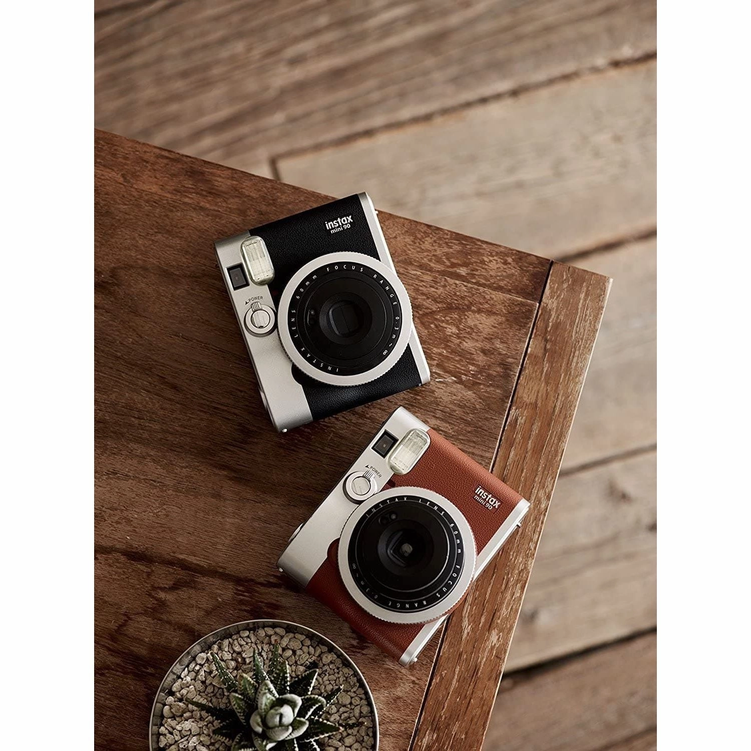 Fujifilm instax mini 90 Neo Classic Spot Camera - Brown