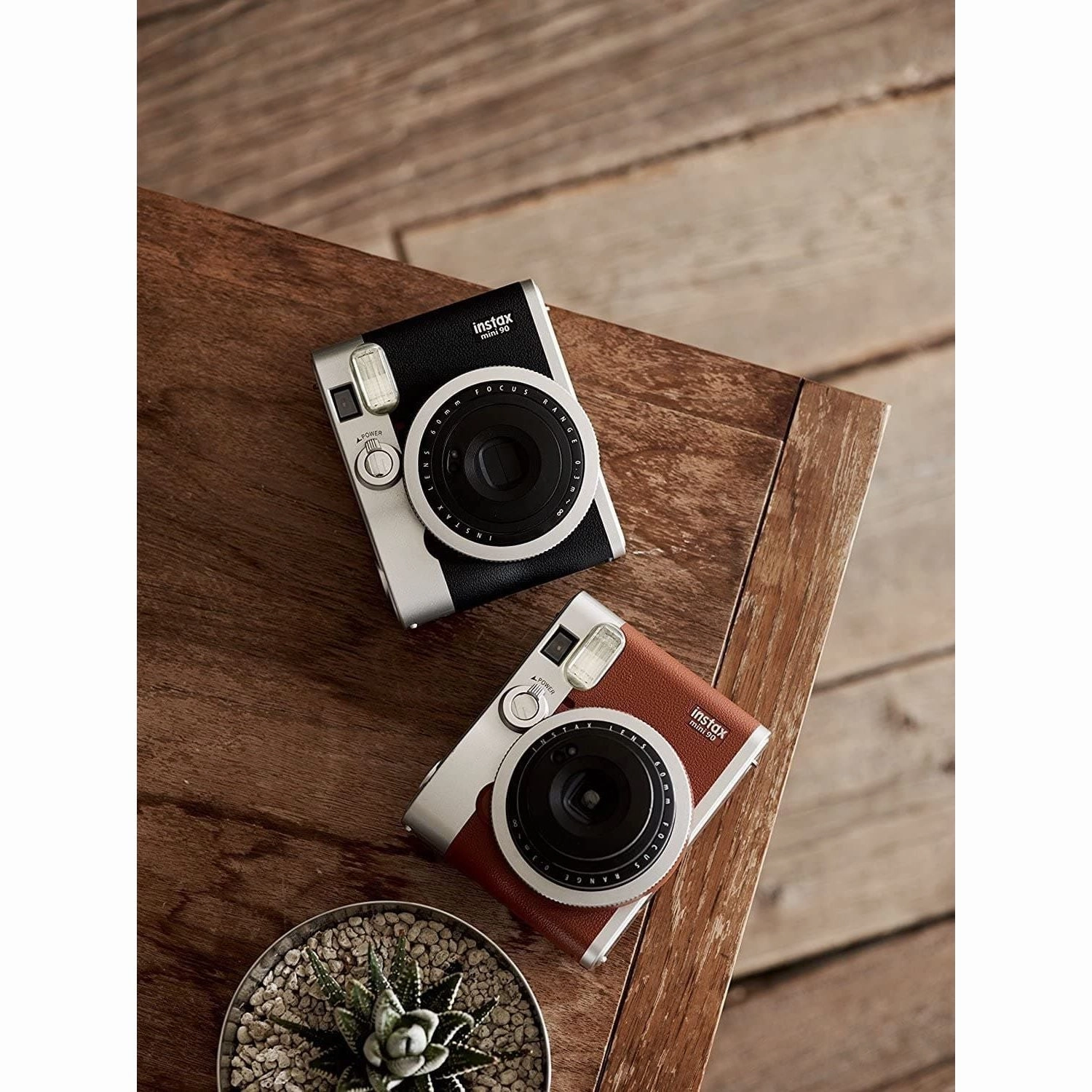 Fujifilm instax mini 90 Neo Classic Spot Camera - Brown