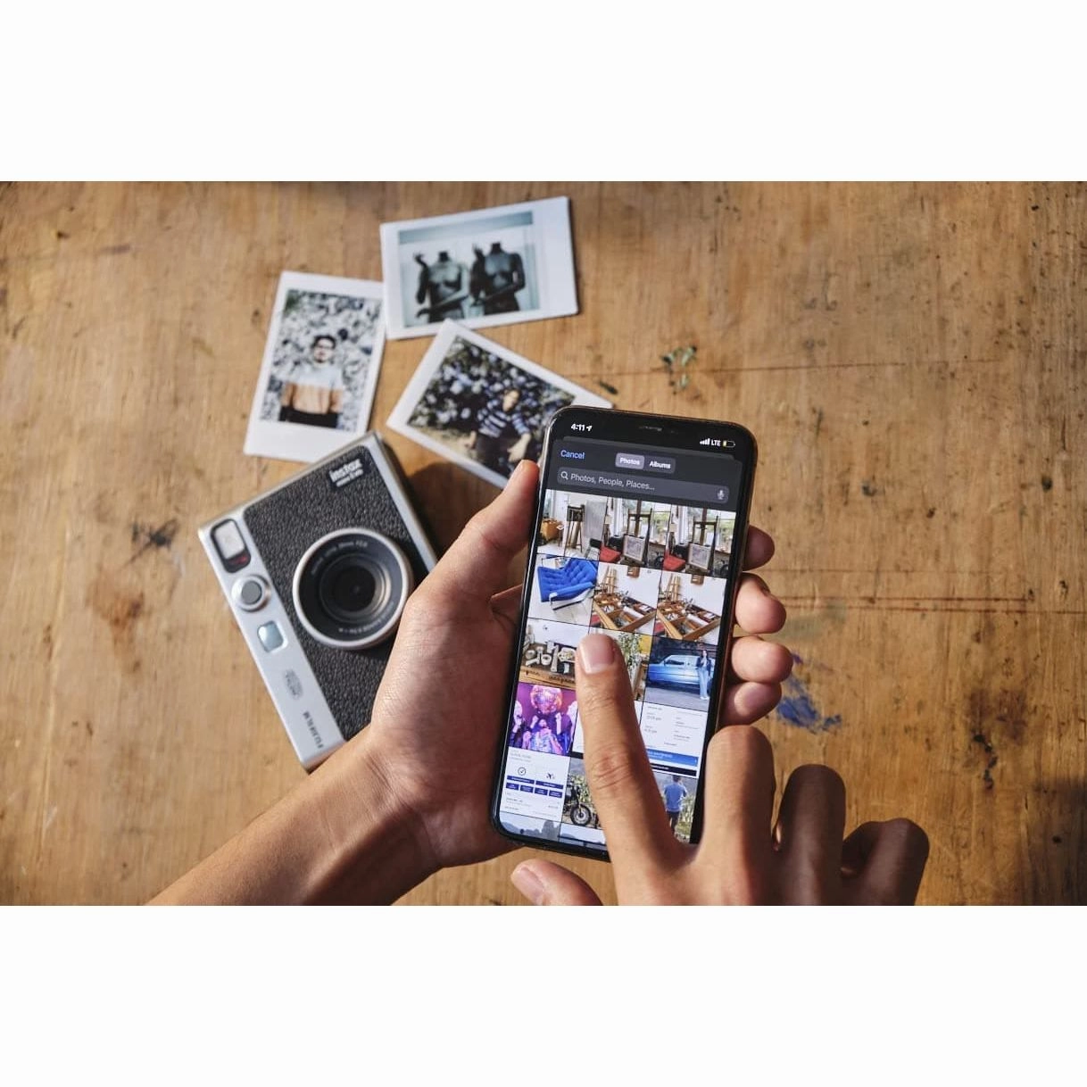 FujiFilm instax mini EVO instant photo camera and printer with with 2.7 inch LCD screen, 10 Lens and 10 Film effects