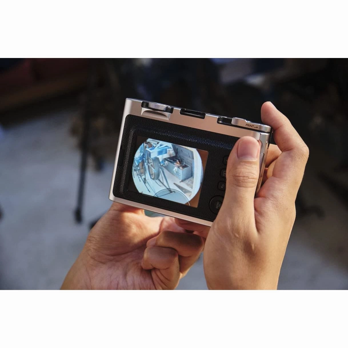 FujiFilm instax mini EVO instant photo camera and printer with with 2.7 inch LCD screen, 10 Lens and 10 Film effects