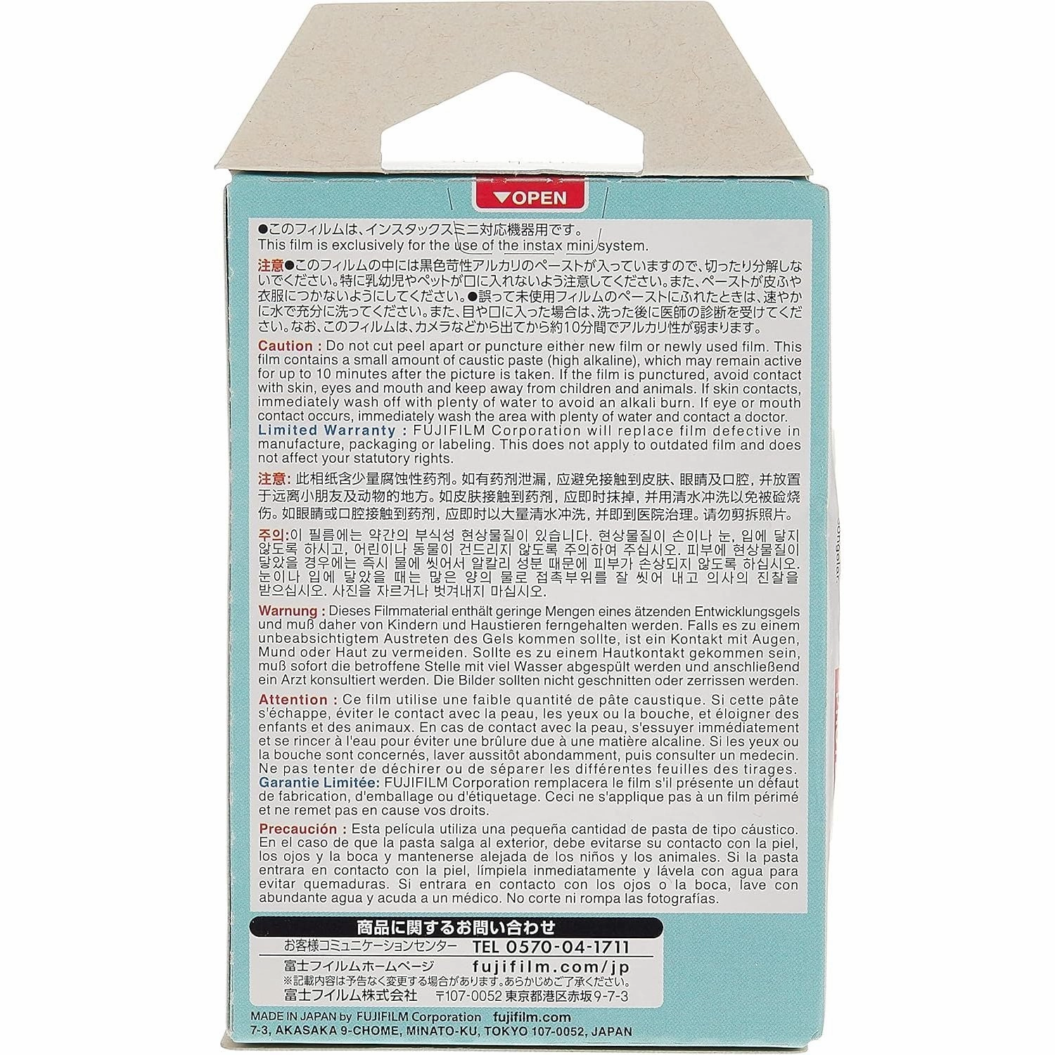 Fujifilm instax mini Instant Film ?C Blue Border, 10 Shot Pack