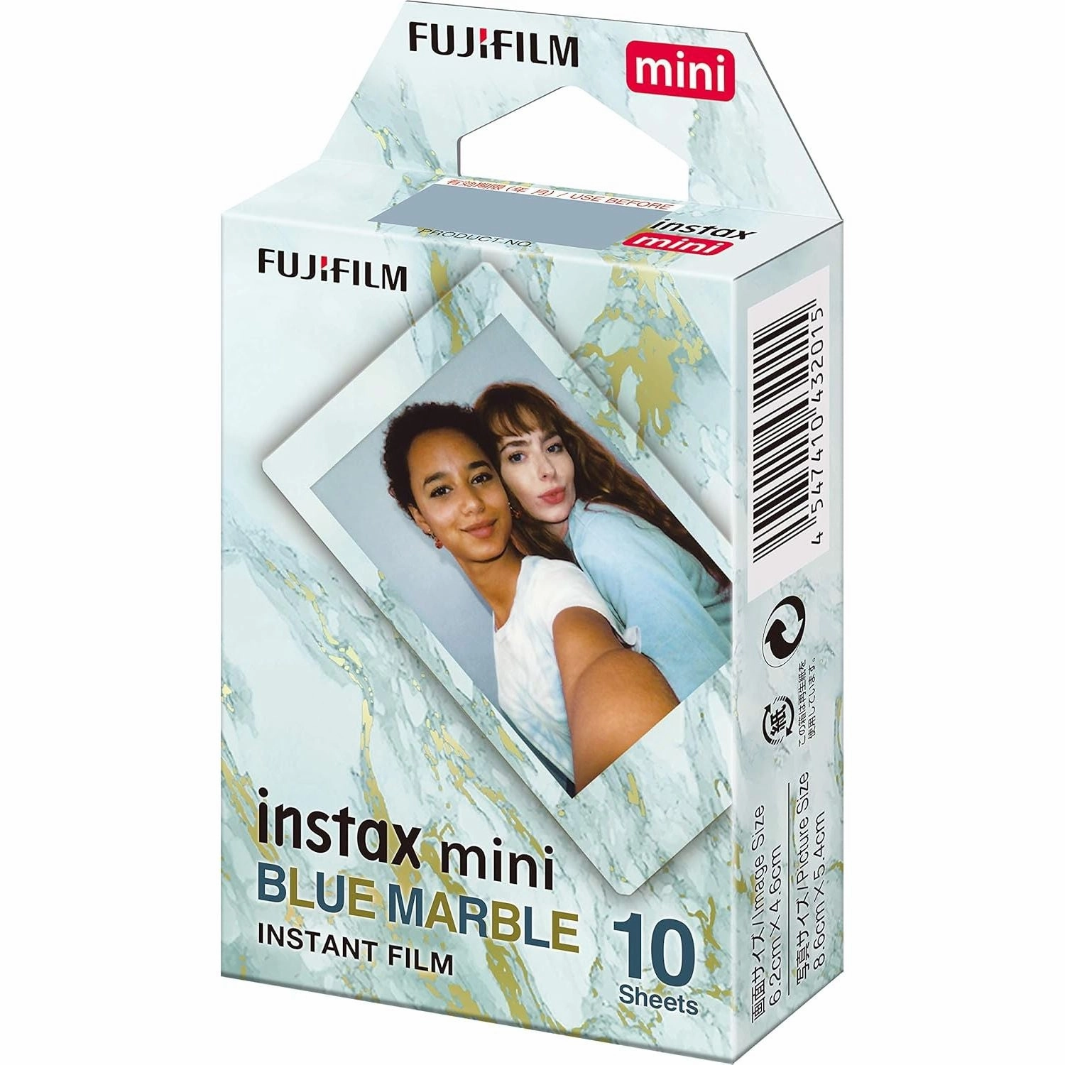 Fujifilm instax mini Instant Film ?C Blue Marble Border, 10 Shot Pack