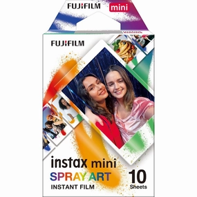 Fujifilm instax mini Instant Film ?C Spray Art Border, 10 Shot Pack camera accessories, dslr camera accessories, best camera tripod