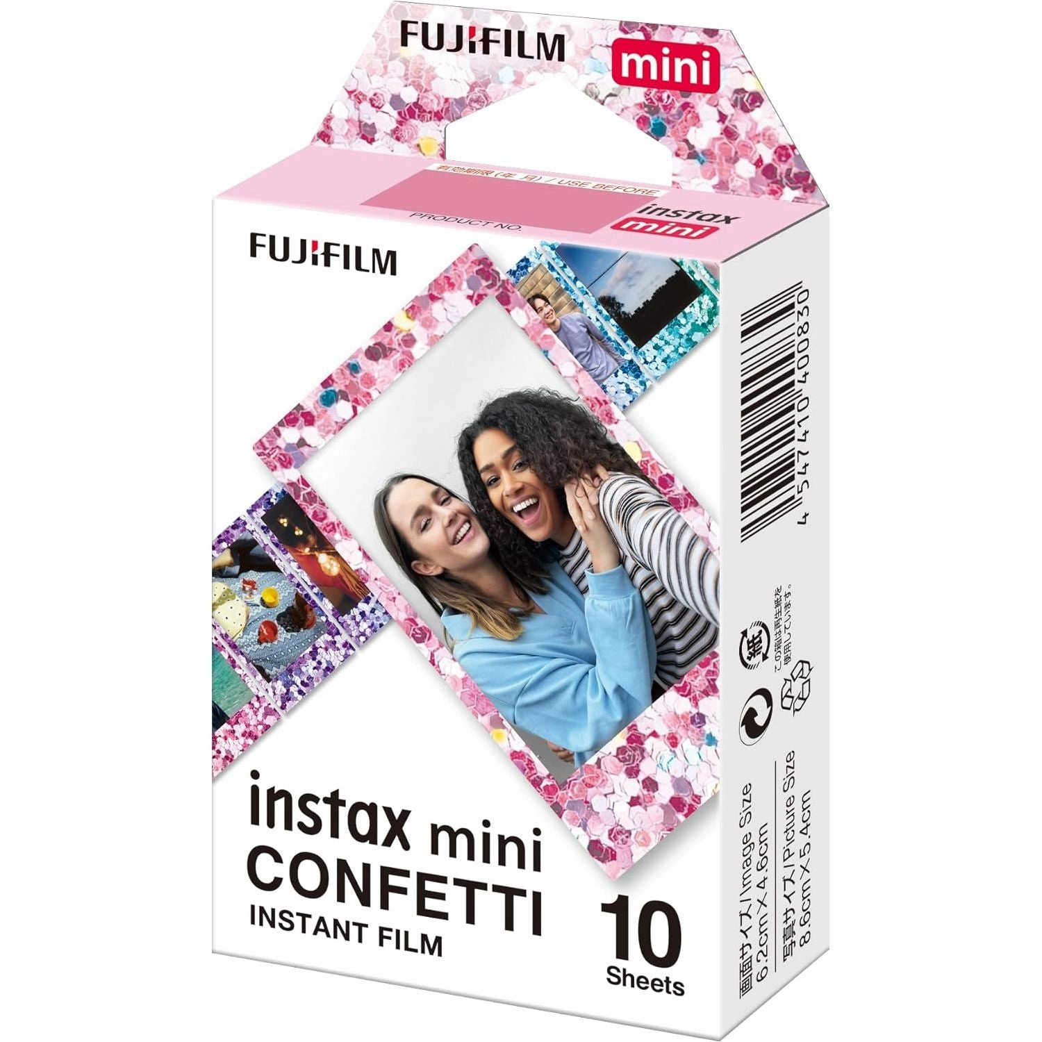 Fujifilm instax mini Instant Film  Confetti Border, 10 Shot Pack