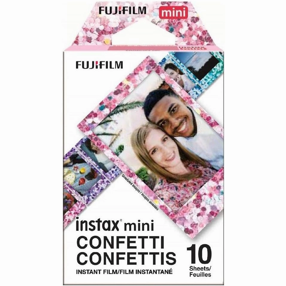 Fujifilm instax mini Instant Film  Confetti Border, 10 Shot Pack