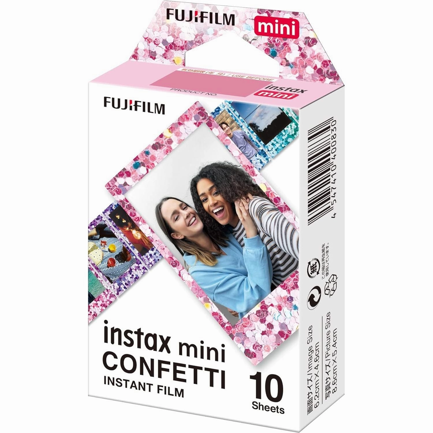 Fujifilm instax mini Instant Film  Confetti Border, 10 Shot Pack