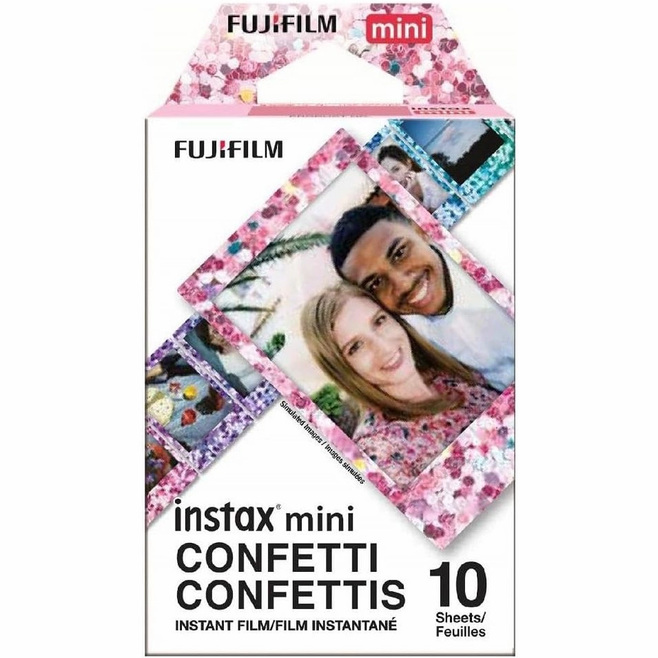 Fujifilm instax mini Instant Film  Confetti Border, 10 Shot Pack