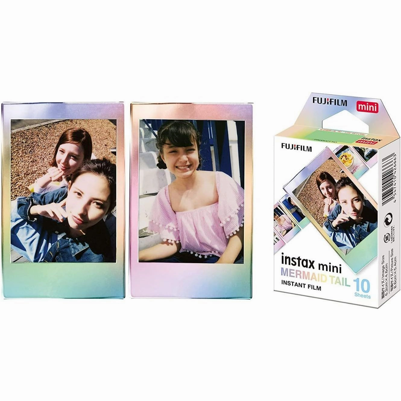 Fujifilm instax mini Instant Film  Mermaid Tail Border, 10 Shot Pack